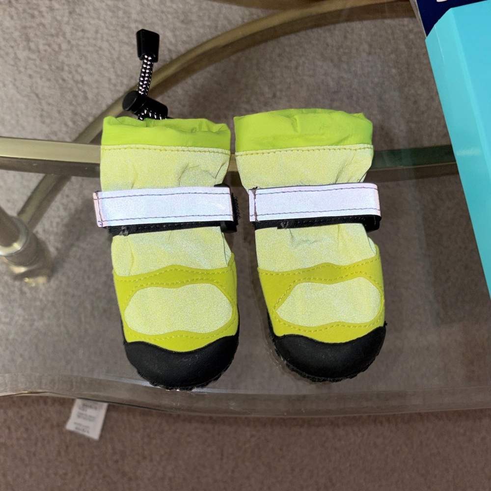 Reflective Green Dog Boots